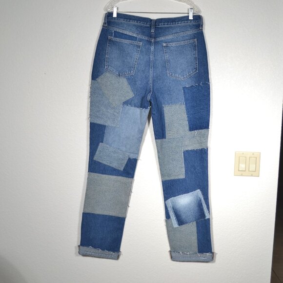 NEW FREE PEOPLE BARE WITH ME PATCHWORK JEANS, SZ 31 - Picture 5 of 14